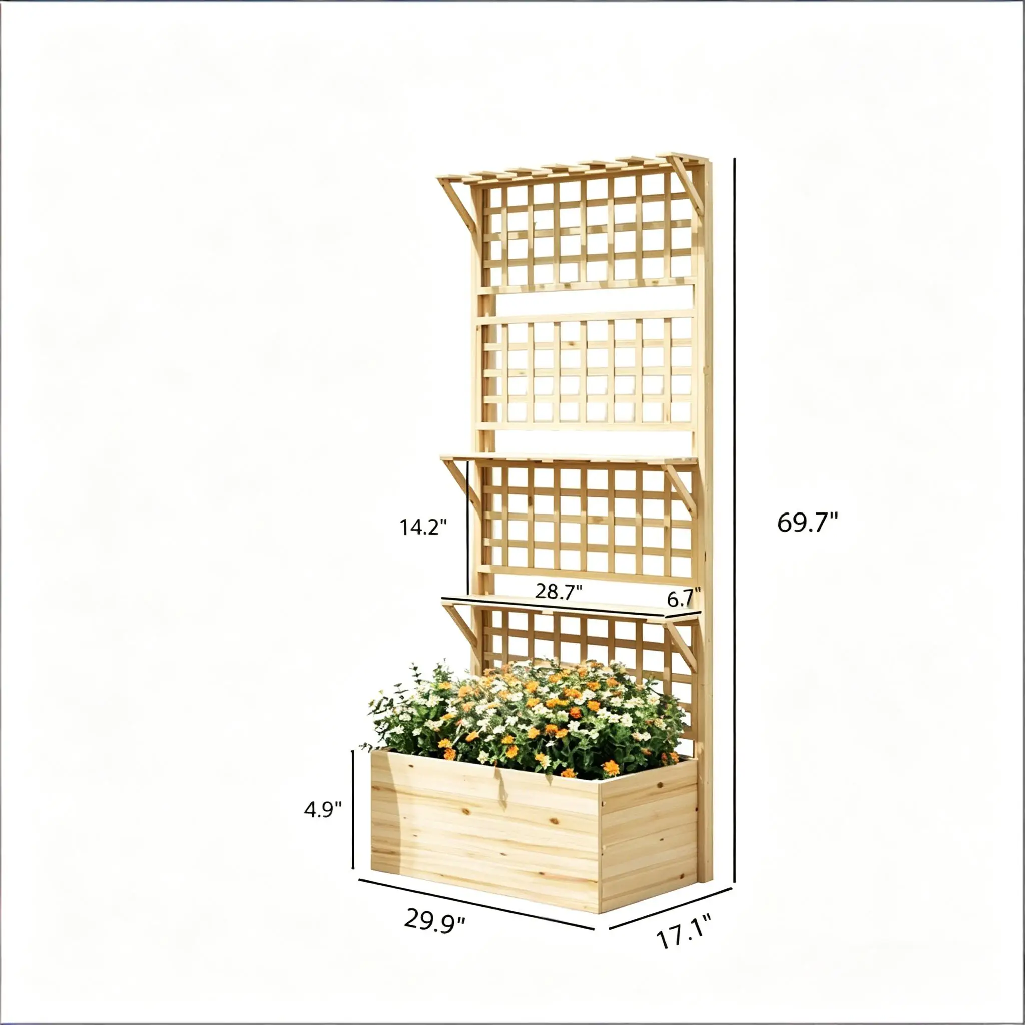 Garden Elevated Planter Box,Wooden Raised Garden Bed,Planter Box