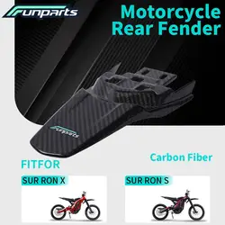 Funparts Carbon Fiber Motorcycle Rear Fender Mudguards For Surron Sur-Ron Sur Ron Lightbee Light Bee X S L1E Electric Bike