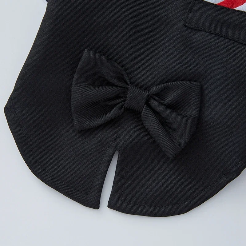 Pet Dog Clothes Formal Wedding Black Shirt Tailcoats With Bow Tie Costume Fashion Party Tuxedo Halloween Dress for Dog