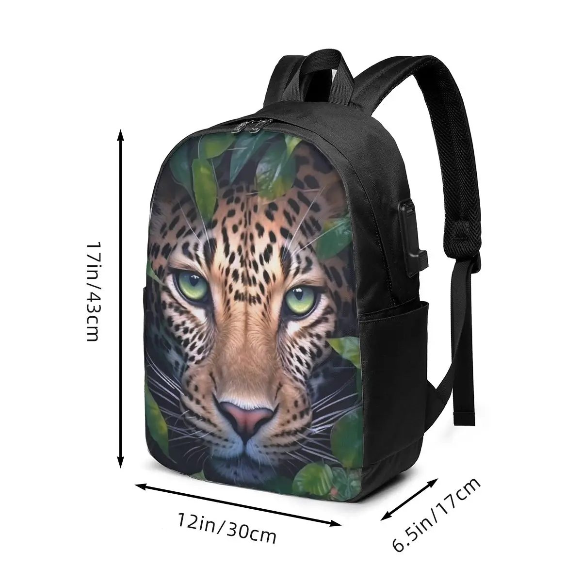 Jungle Wild Leopard Art Backpack Travel Notebook Bag Computer College Student School Bag Laptop Shoulder Bags for Men Women
