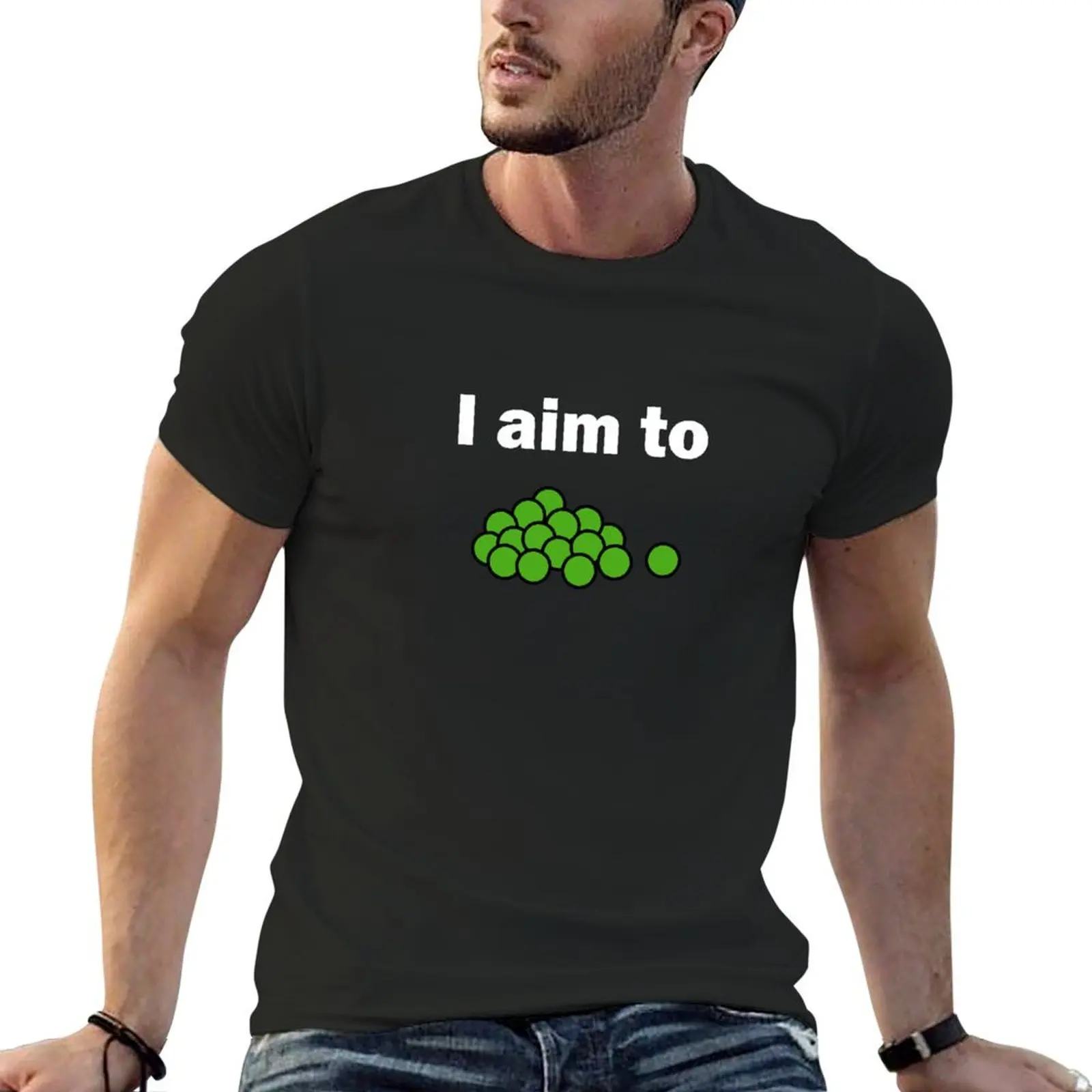 I aim to green peas solar opposites T-Shirt cotton graphic tees graphic shirts men workout shirt