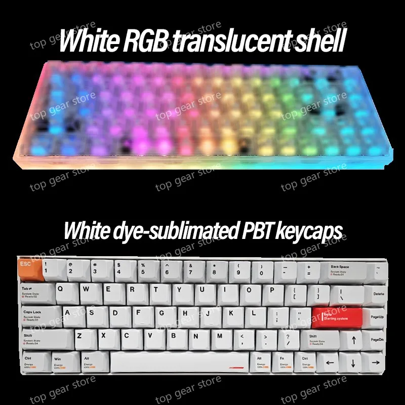 Everglide AE68 Pro Gamingtoetsenbord 8000 Hz Polling Rate Hoge prestaties 0,001 mm Snelle trigger ADC Direct Link Dubbele RGB-lamp - afbeelding 1