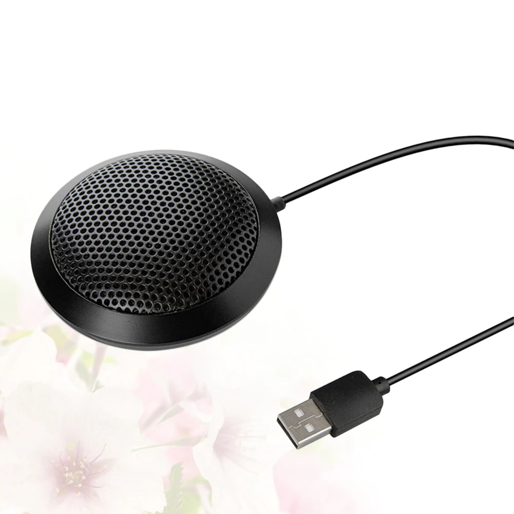

USB Microphone 360 Degree Pickup Speech Desktop Game Clear Sound Noise Reduction Durable Safe Small Size Stable