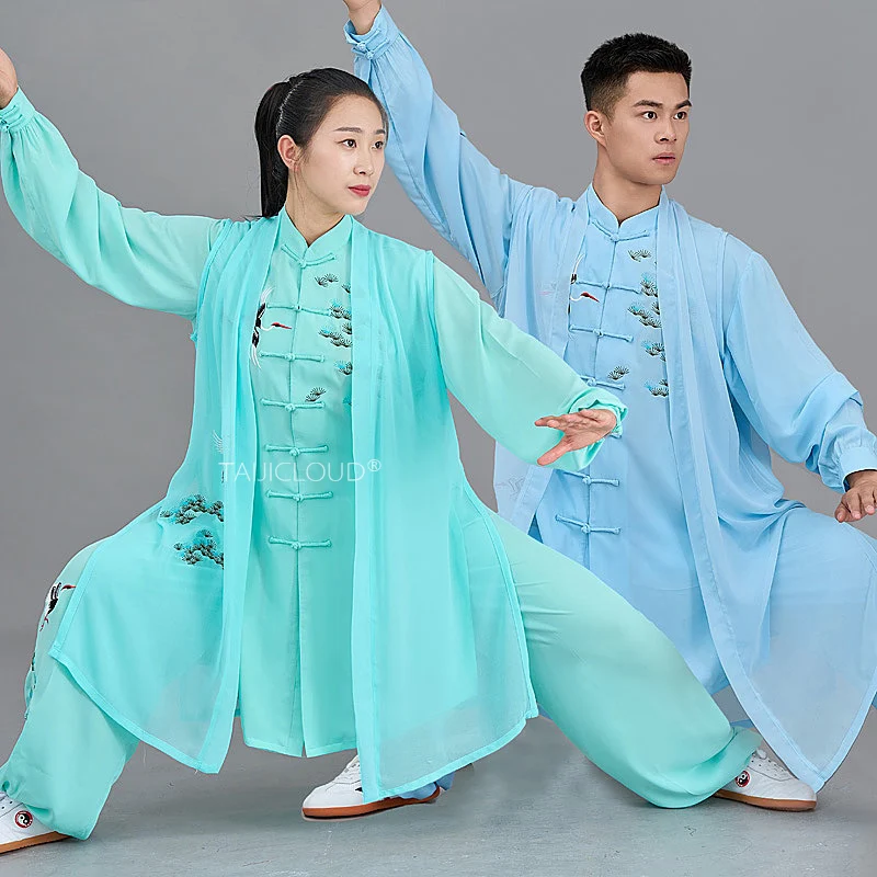 

Summer-Weight Tai Chi Suits Kung Fu Uniform - Artistic Embroidery & Breathable Unisex Design for Hot Weather Practice