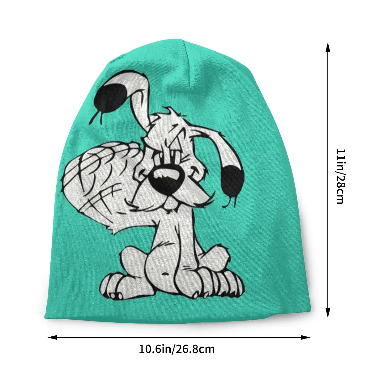 Custom Winter Warm Knitting Hat Adult Unisex Manga Asterix And Obelix Dogmatix Skullies Beanies Caps Cute Dog Bonnet Hats