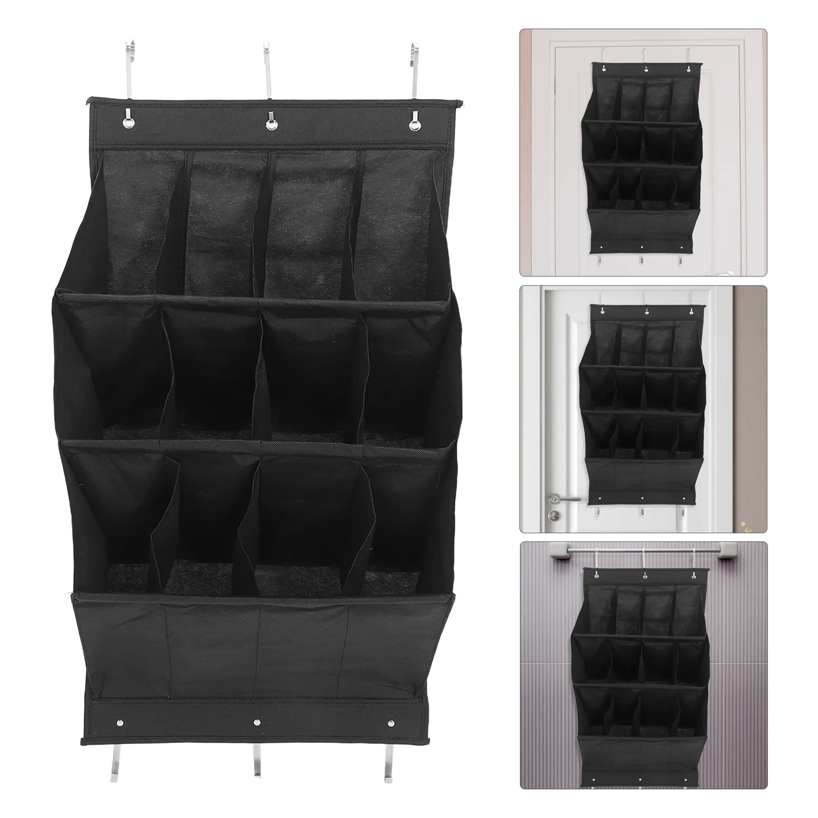 

Door Organizer Foldable Polyester Hanging Storage Bag Space Saving Sneaker Rack For Narrow Closets Wall