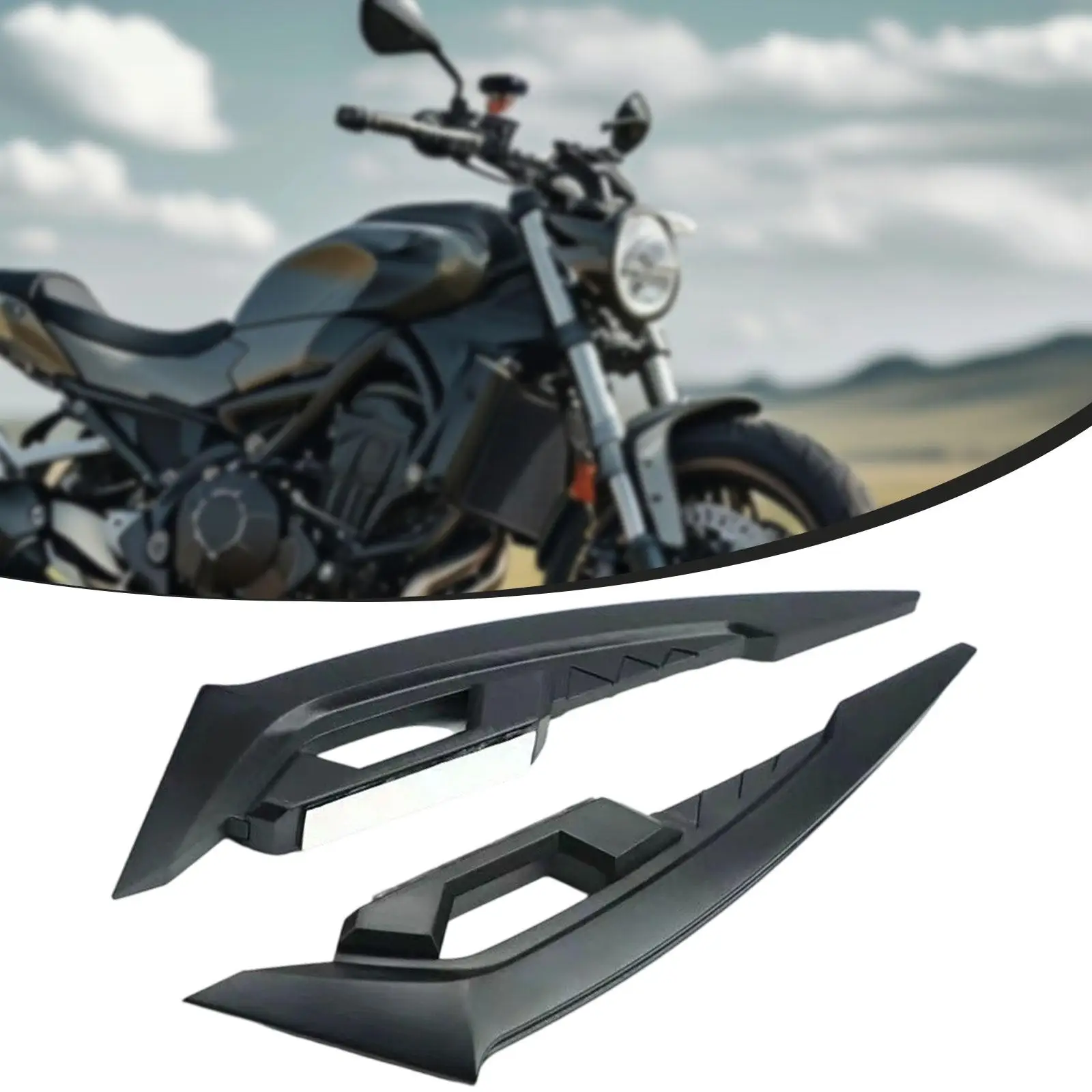

Motorcycle Side Fairing Winglets ABS Lightweight Aerodynamic Spoiler Wing Air Deflector for Body Frame Accessories