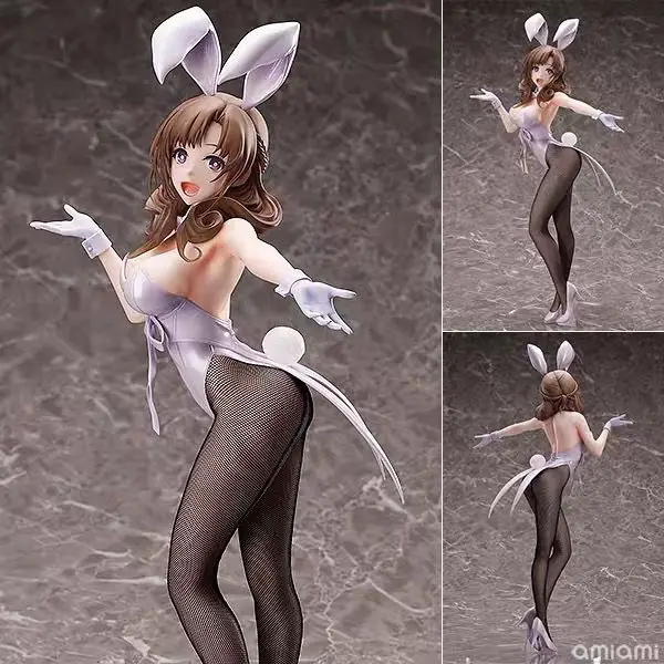 

100% Original Genuine Spot 1/4 Great Makoto 50CM Bunny Girl PVC Anime Figure Doll Model Toys Normal Attack is Erlian Figure Spot