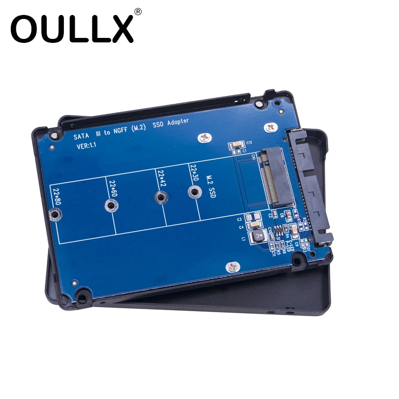 

OULLX MSATA M.2 NGFF to SATA 3.0 Protocol Laptop SSD Converter Hard Disk Box To Serial Port 2.5 inch Adapter Card for PC