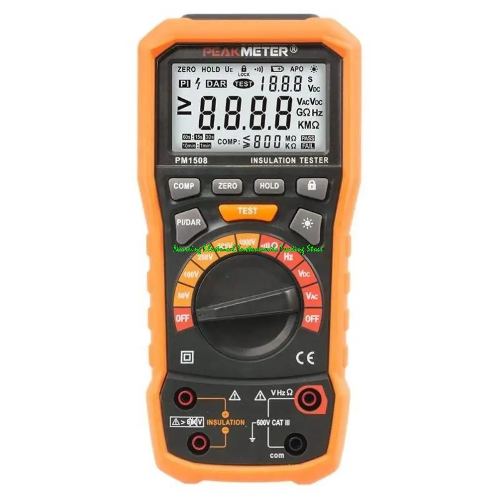 precisao digital tester isolamento 50v 100v 250v 500v 1000v pm1508 100g megohm medidor alta 01