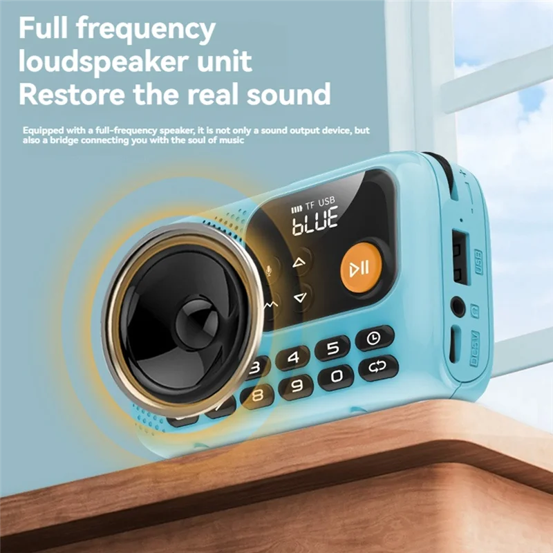 Daily Sale Portable FM Radio Wireless Bluetooth Speaker Recorder With LED Screen Support TF Card U Disk For Home Outdoor