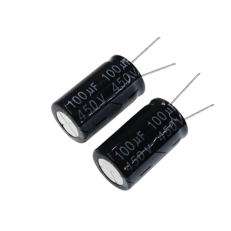 5PCS 100uF 450V 100MFD 450Volt Aluminum Electrolytic Capacitor 18*30mm Radial 100mf450v 100uf450v 450v100mf 450v100uf