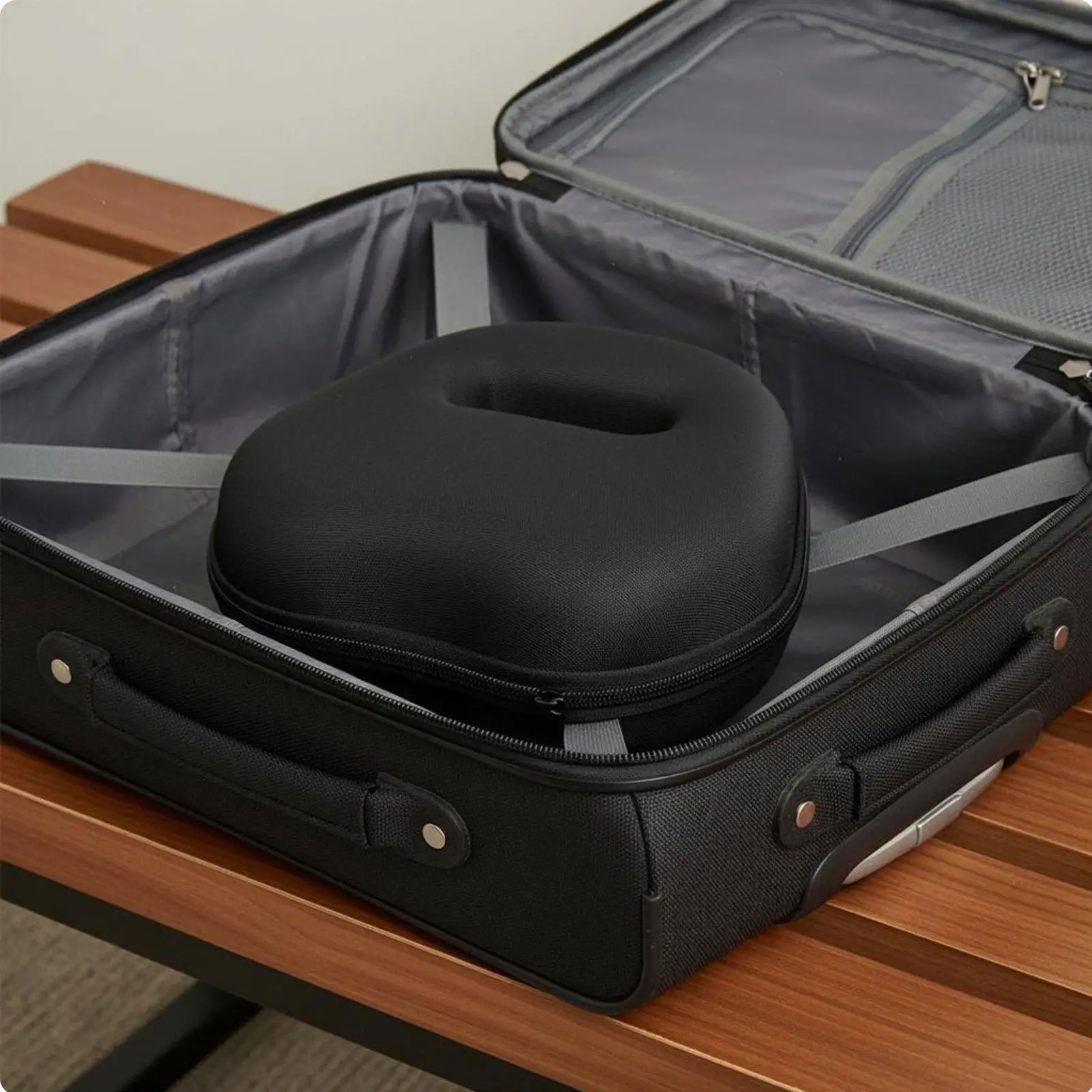 Durable EVA Headset Case for Sony WH-CH720N with Honeycomb Mesh Pocket and Scratch Resistant Velvet Lining