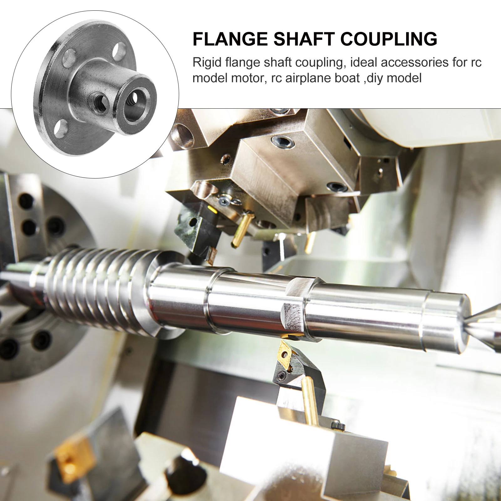 

10 pcs Flange Couplings Rigid Metal Shaft Coupler Steel Motor Connector Insulated Easy Install DIY RC Model Accessories
