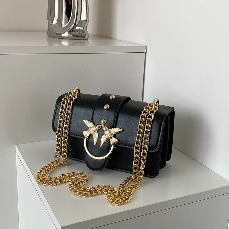 

2026 New Bird Motif Mini Square Bag Unique Vintage Convertible Shoulder Crossbody Chic Everyday Purse Gift for Women