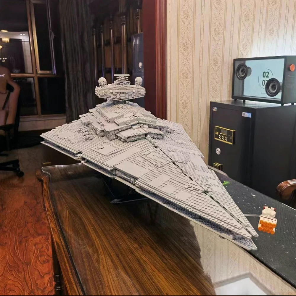 UCS Imperial Star Destroyer kompatybilny 75252 klocki klocki zabawki Super świetne ostateczne broń statek kosmiczny świąteczne prezenty