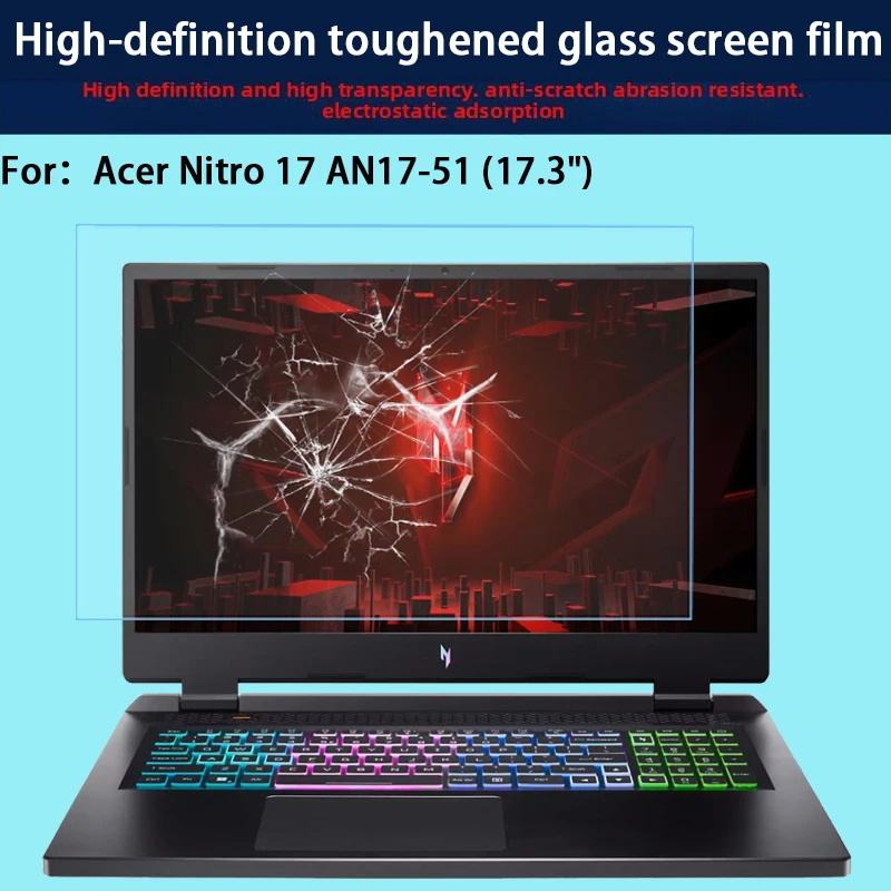 

Пленка для клавиатуры Acer Nitro 17 AN17-51, 17,3-дюймовая пленка для экрана ноутбука, HD-пленка из закаленного стекла, антибликовая пленка, матовая пленка, защитная пленка