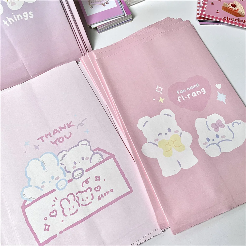 1pc koreanische ins Stil niedlichen Bären Geschenk verpackung Tasche Brot Lebensmittel Papiertüte Kleinigkeiten Home Storage Veranstalter Schmuck Make-up Kosmetik