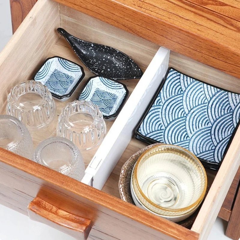 4Pcs Abs Drawer Dividers Organizers Adjustable Expandable Loaded Drawer Separators for Kitchen Bedroom Dresser Organizer