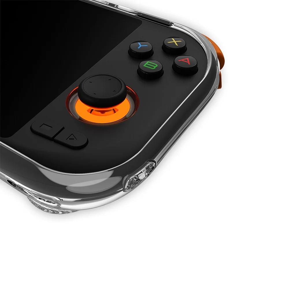 غطاء حماية من مادة TPU مقاوم للصدمات لوحدة التحكم في الألعاب MANGMI AIR X حافظة واقية شفافة سوداء شفافة