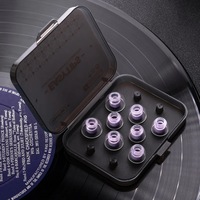 WHIZZER EasyTips LT100 Ear Cap Liquid Silicone Ear Tips XS/S/M/L Size 1 Box (4 Pairs) Clear Sound Quality With Storage Case