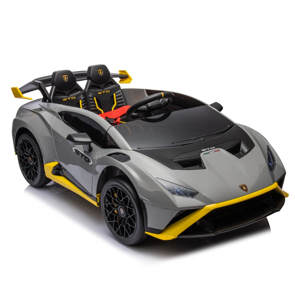 Lamborghini Motoracan Sto-Voiture à dérive électrique pour enfants, 24V, roues avant en mousse, roues avant en mousse, vitesses de 1.86 à 5.59 MPH, 3 à 8 ans, rotation à 360 °