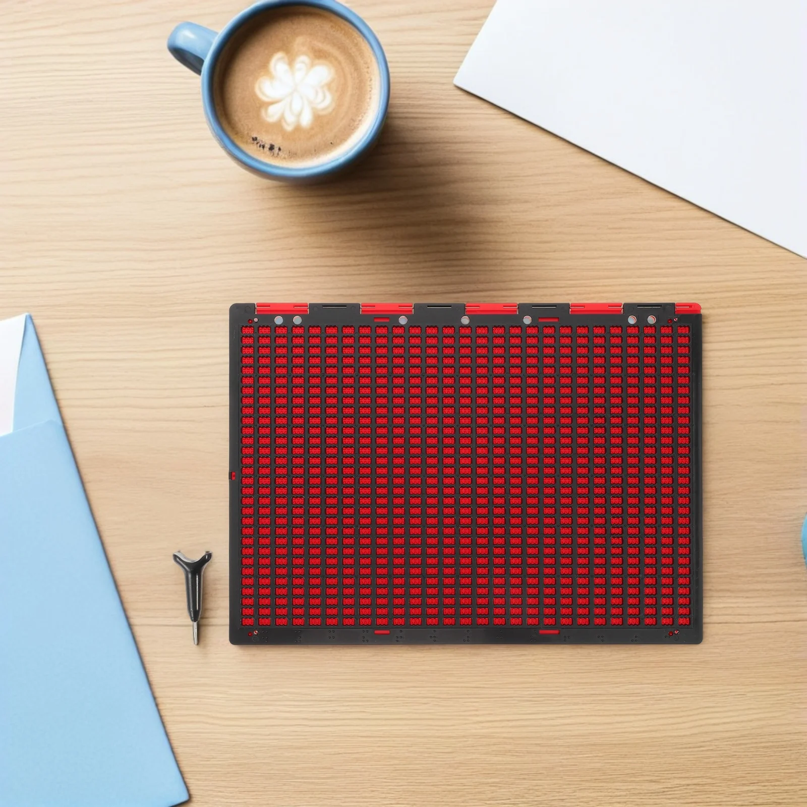 

1Set 27-Line 30-Cell Braille Writing Board Thickened Plastic Beginner Learning Aid with Pen Braille Writing Tool for Visually