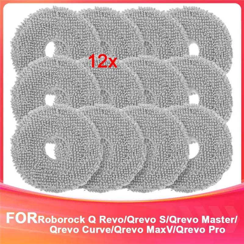 ABRE-Compatible Accessories With Mop For Roborock Q Revo/Qrevo S/Qrevo Master/Qrevo Curve/Qrevo Maxv,Washable Mop Pad
