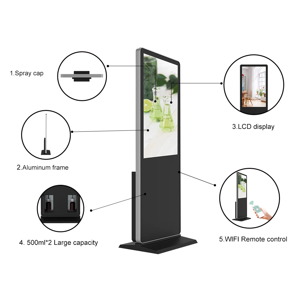 China Best sell LCD display WIFI controlled advertising machine with scent function