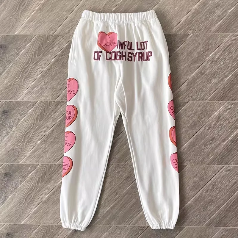 

That's A Awful Lot of Cough Syrup Love Heart Sweatpants Men Women Casual Jogger Trousers Drawstring Pants Cotton Loose Trackpant