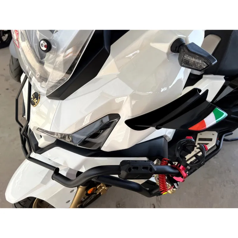 ل SYM Husky Adv 150 300 دراجة نارية البلاستيك الكربون الجبهة الجناح المفسد الجانب الرياح عدة تدفق منحرف غطاء سكوتر الملحقات
