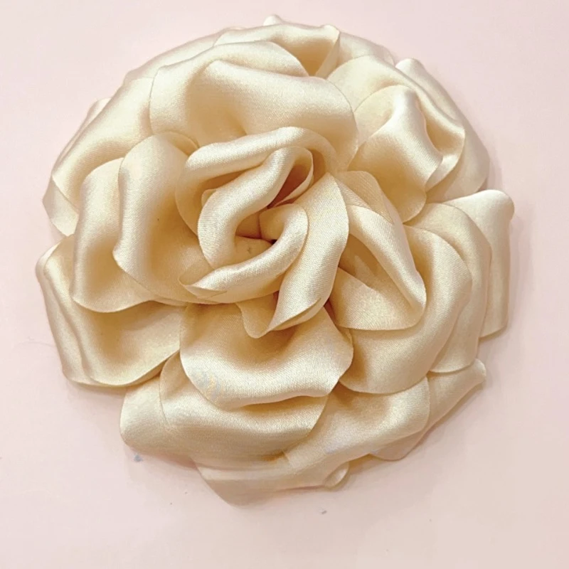 11CM Handgemachte Stoff Rose Blume Brosche Koreanische Mode Corsage Anstecknadeln für Frauen Zubehör Hochzeit Schmuck – Detail 4