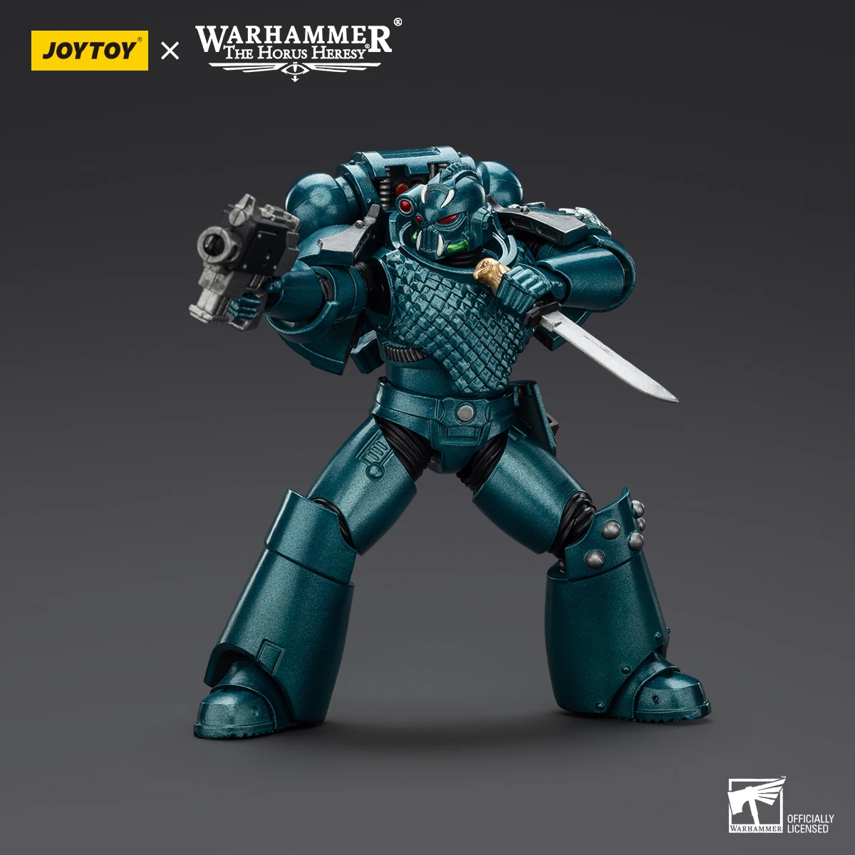 [Em estoque] JOYTOY Warhammer The Horus Heresy Action Figure Alpha Legion Exodus Headhunter Prime Joint Modelo de coleção móvel