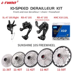 Ltwoo A7 10S Groupset Shifter Derailleur 10V Gear Set 10 Speed Cassette 36T 40T 42T 46T 50T K7 KMC X10 Chain mtb 1x10 Groupset