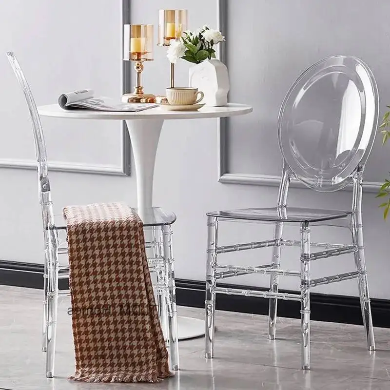 Dining Banquet Outdoor Acrylic in Hotel Transparent Halls Wedding Crystal Activity Plastic Chair Dining Chairs Room Furniture