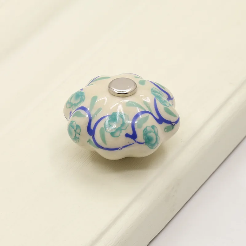 

Pumpkin Ceramic Handles Single Hole Closet Door Handles Cabinet Handles Cupboard Furniture Wardrobe Handle Knobs Drawer Knobs