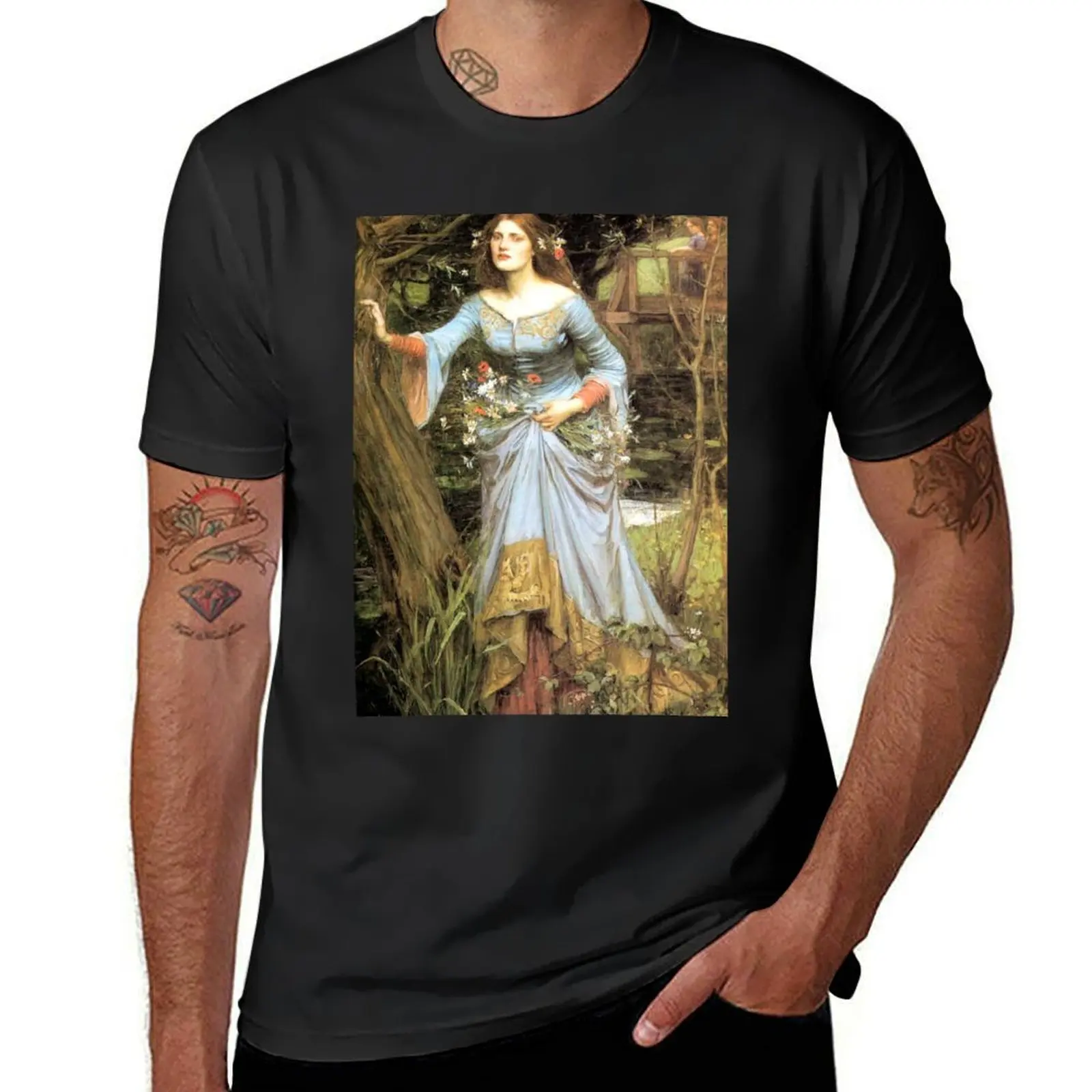 

Ophelia (1912) - John William Waterhouse T-Shirt Aesthetic clothing customs anime clothes plain white t shirts men