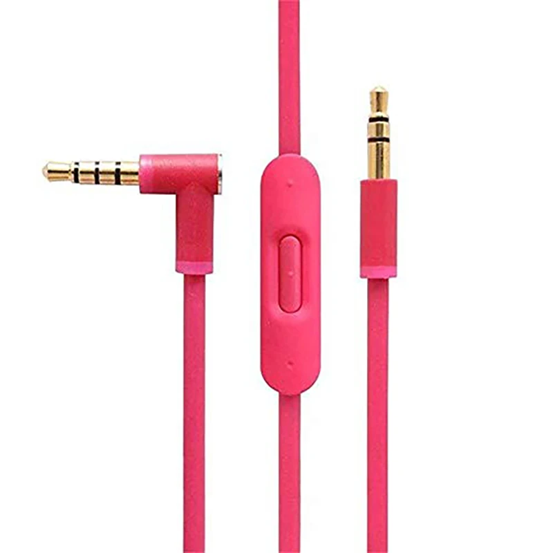 

Replacement Audio Cable with in Line Mic Control for Beats By Dr Dre Headphone Solo/Studio/Pro/Detox/Wireless Pink