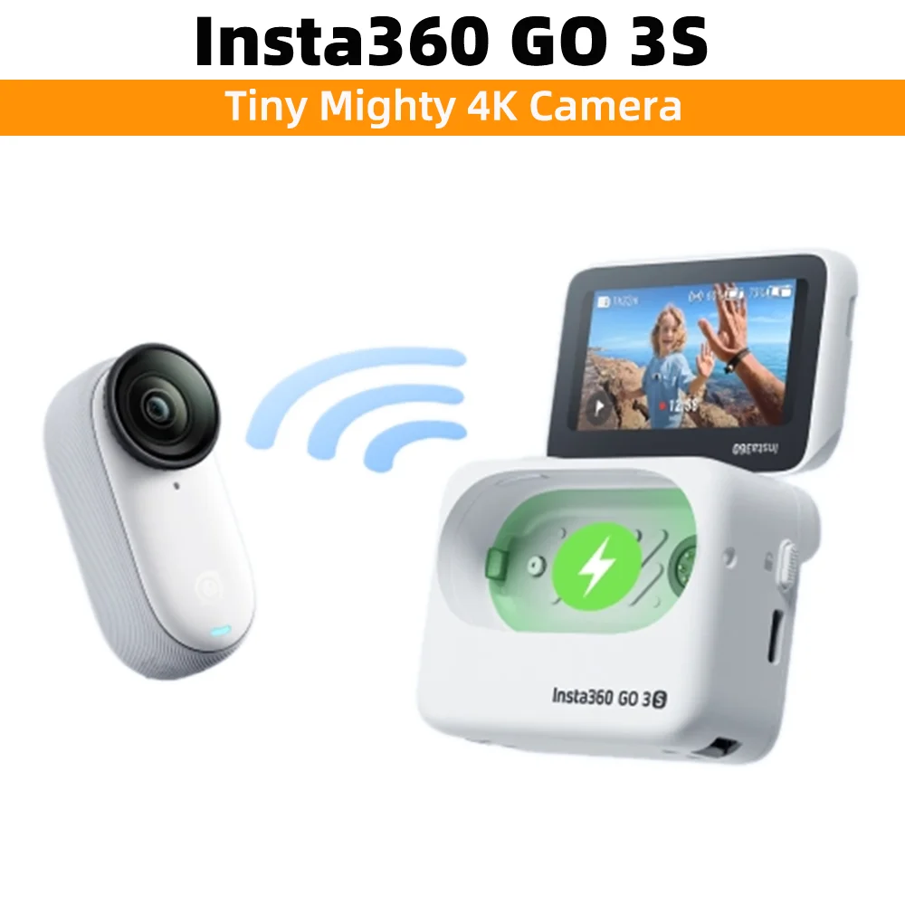 [New Release in Stock] Insta360 GO 3S Midnight Black / Arctic White 4K Camera Waterproof 140min 39g