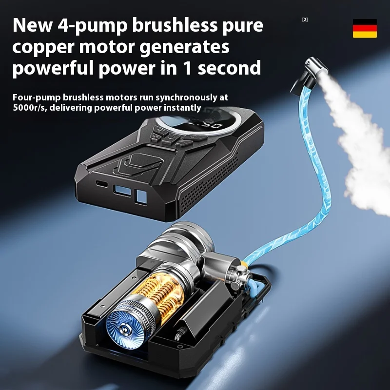 120W Rechargeable Air Pump Tire Inflator Portable Compressor Digital Cordless Car Tyre Inflator For Bicycle Ball For xiaomi