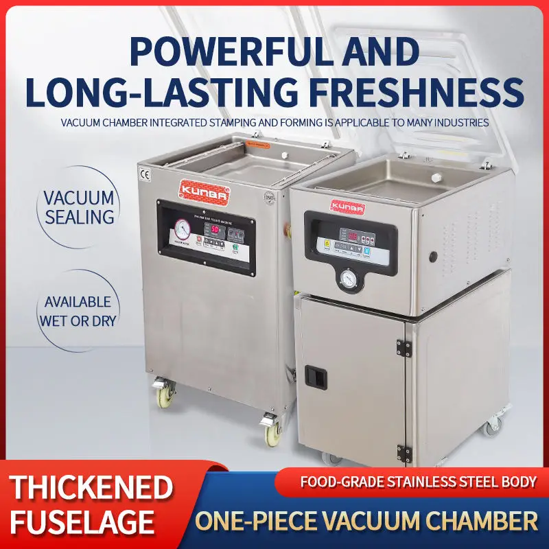 الفولاذ المقاوم للصدأ الصناعية التشكيل الحراري غرفة واحدة الغذاء المأكولات البحرية فراغ آلة الختم للأغذية التجارية