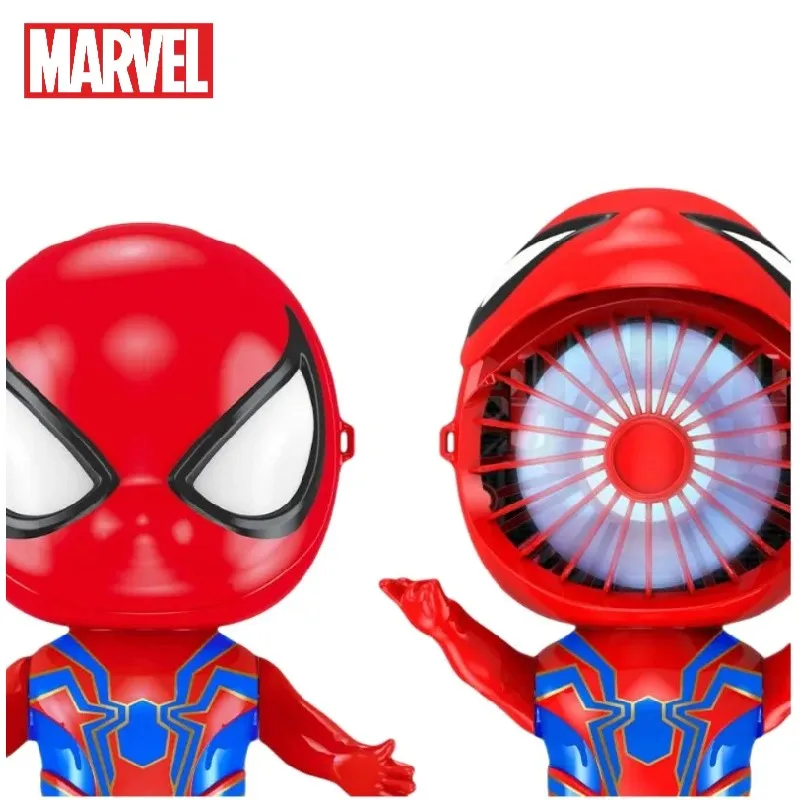 Spiderman Peripheral Movies Children's Summer Outdoor Silent Strong Wind USB Charging Handheld Small Fan Portable Marvel Toys