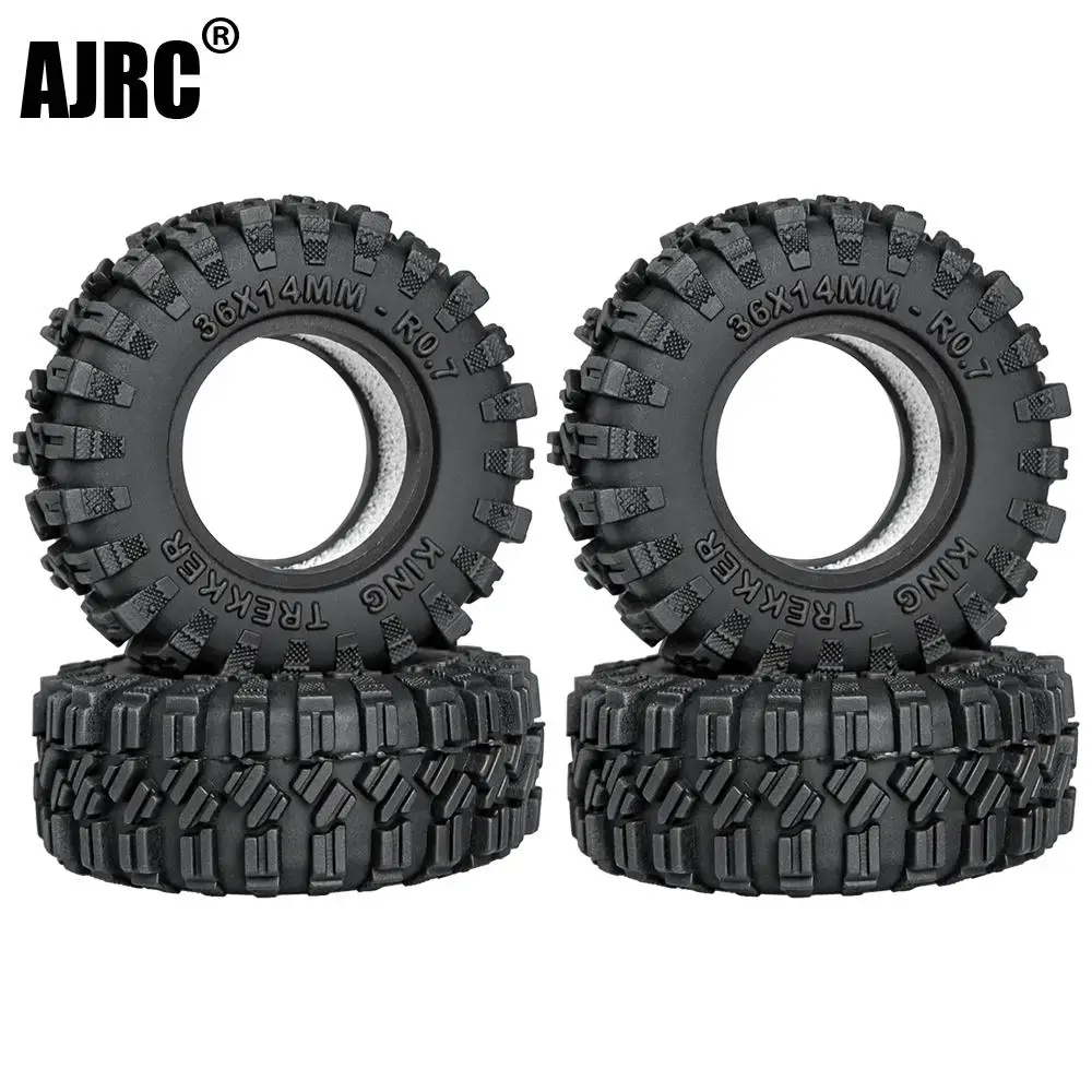 1/30 Rc Crawler Tires 36mm 0.7in Soft Rubber All Terrain Tyres For 1/30 Rock Mud Car Axial Scx30 Ascent-32 Tires Upgrade Parts