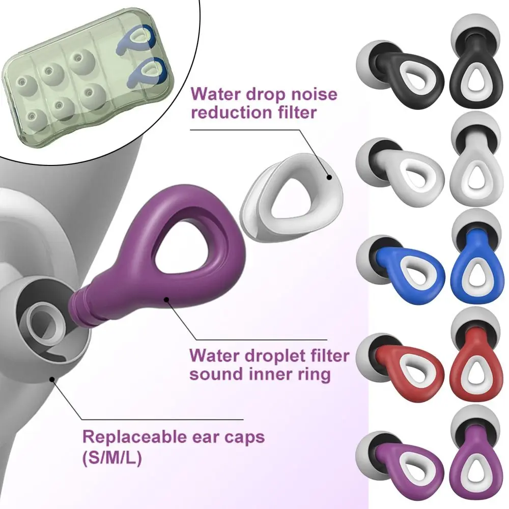 Portable Sports Fading Sound Levels Silicone Earphone Musician Earplugs Hearing Protection Earbud Noise Reduction Filter