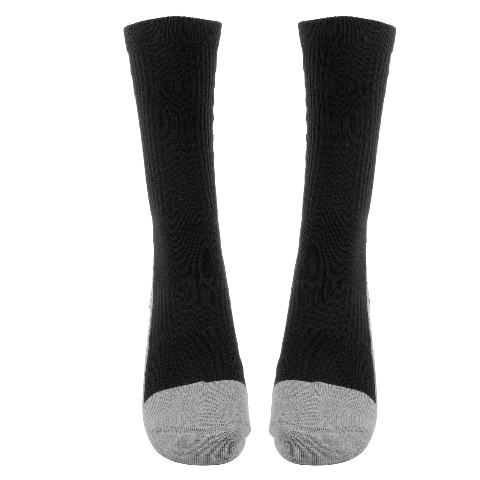 

Men's Thicken AntiSlip Sports Breathable Athletic Shock Absorption Rubber Grip Socks (Black), Polyurethane Fiber, 93g/3.3oz, 2