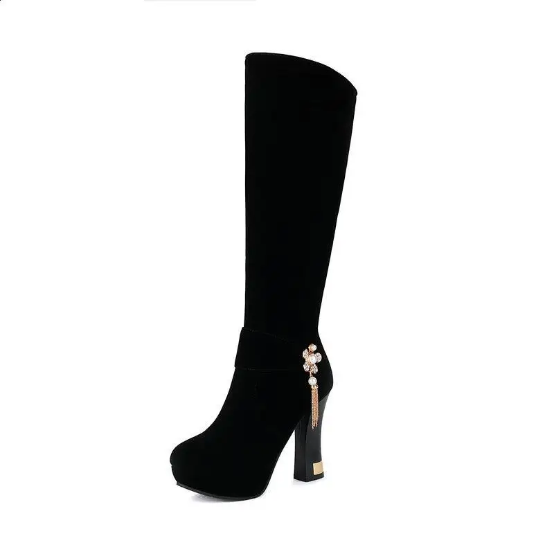 Rock Shoes Woman Red Boots Clogs Platform Round Toe Winter Footwear  Sexy Thigh High Heels High Sexy Boots-Women Ladies 2025 Rub