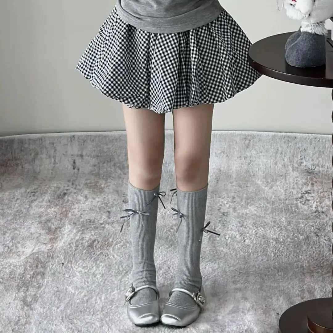 Girls' Summer set New South Korea Retro  Vest Plaid Shorts Style Suit