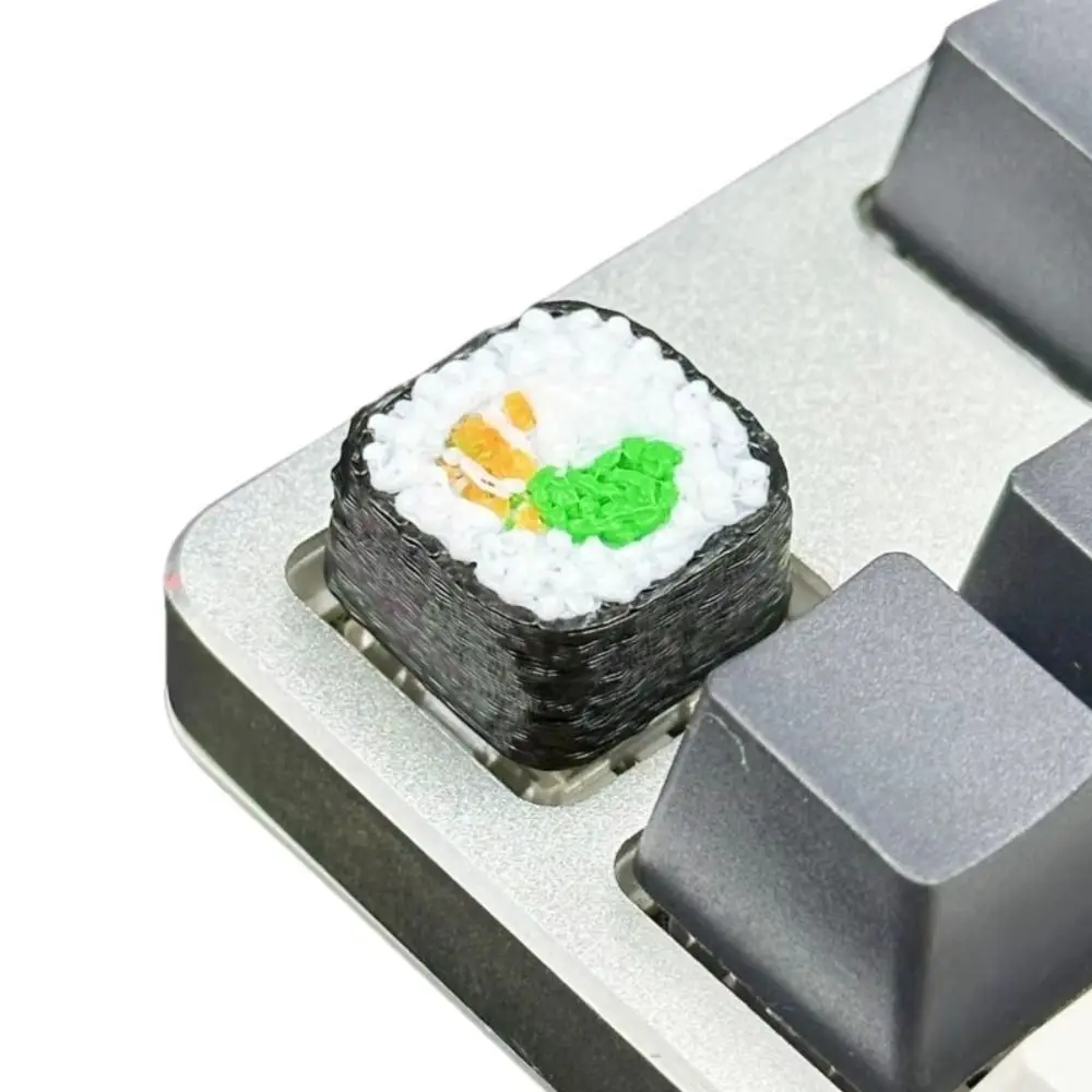 Resin Sushi Key Cap Food Shape Creative Design Mechanical Keyboard Key Cap Cute Decoration Cartoon For ESC Keycaps Men Gift
