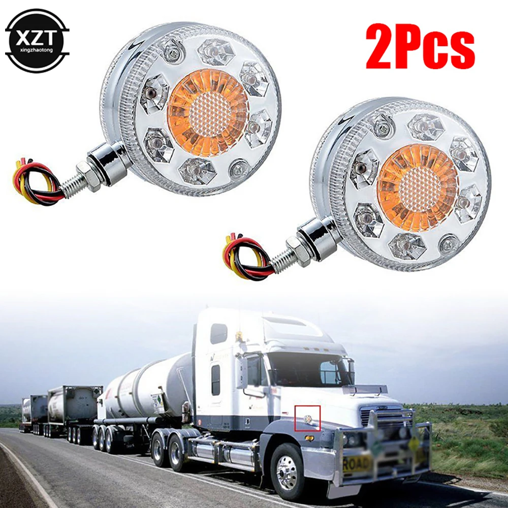 12-24V Double-sided Turn Signal Lamps Super Bright Roof Lights 24 LED Waist Lamp Side Tail Lamp for Trailer Truck Pickup Tractor