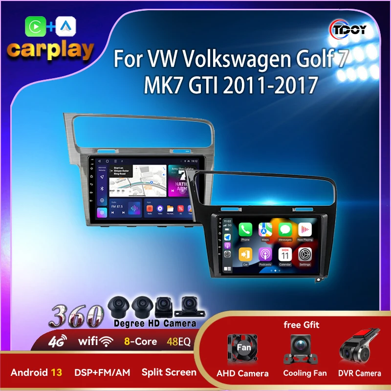 

Autoradio For VW Volkswagen Golf 7 MK7 GTI 2011-2017 Carplay 2 Din Android Multimedia Automotive Car Video Player Android Auto